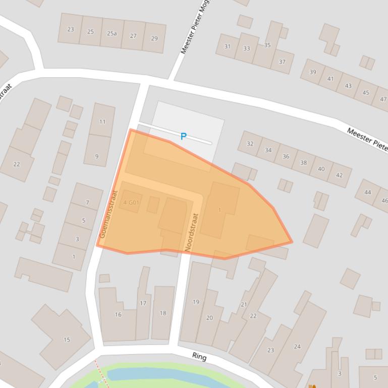 Kaart van postcodegebied 4315AT.