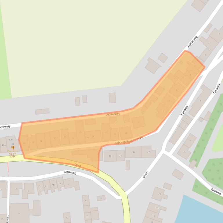 Kaart van postcodegebied 4316AS.