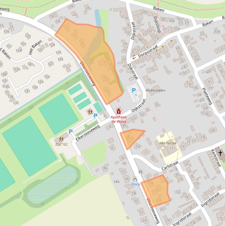 Kaart van postcodegebied 4322AH.