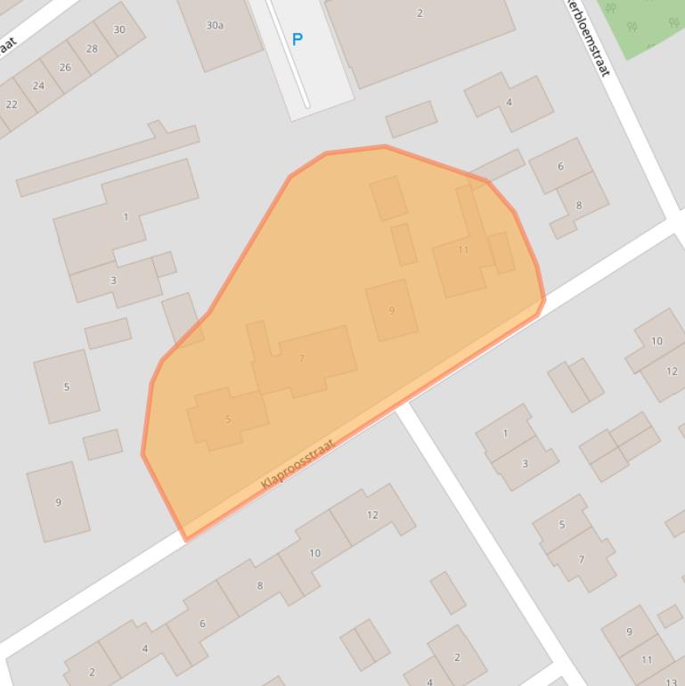 Kaart van postcodegebied 4322CA.