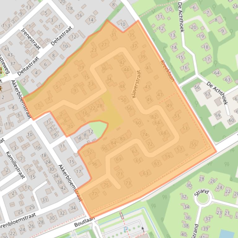 Kaart van postcodegebied 4322CG.