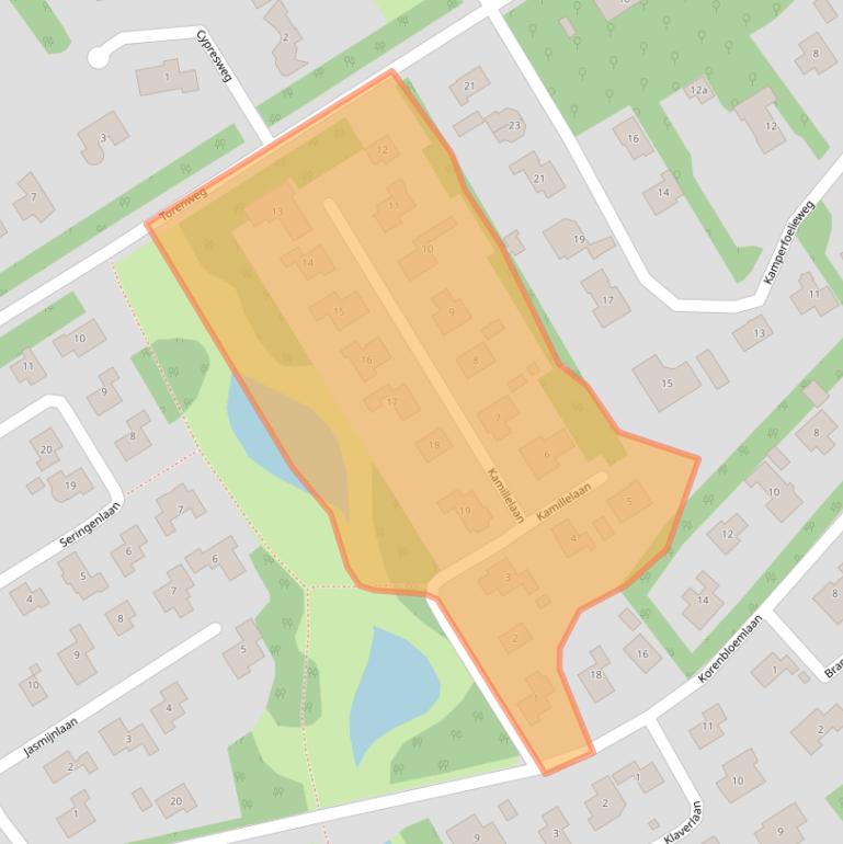 Kaart van postcodegebied 4328KS.