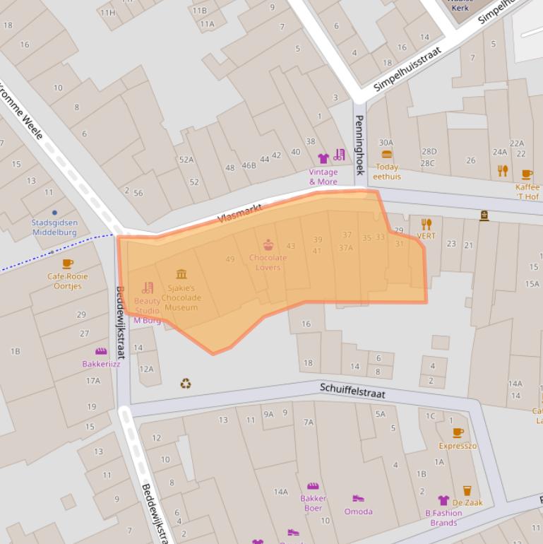 Kaart van postcodegebied 4331PD.