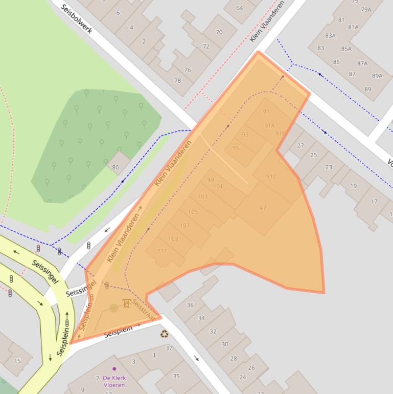 Kaart van postcodegebied 4331RJ.