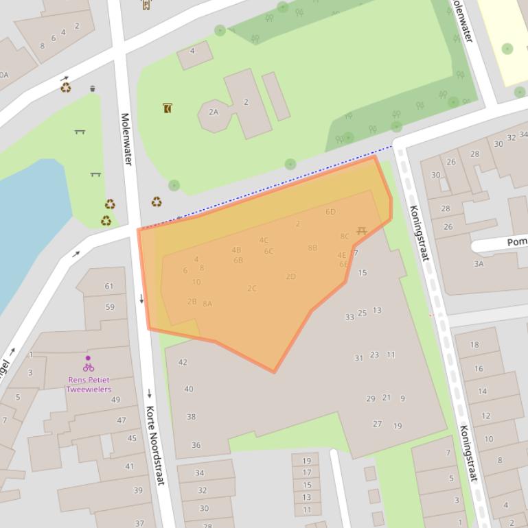 Kaart van postcodegebied 4331RS.