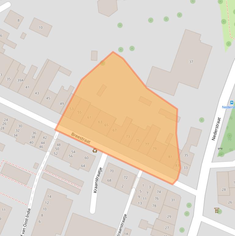 Kaart van postcodegebied 4331TT.