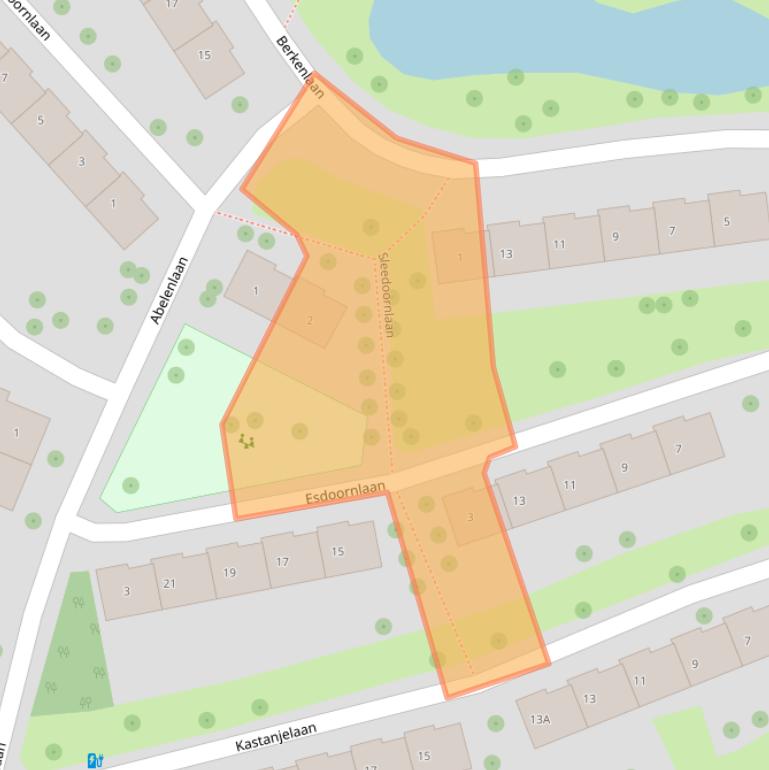 Kaart van postcodegebied 4334CB.