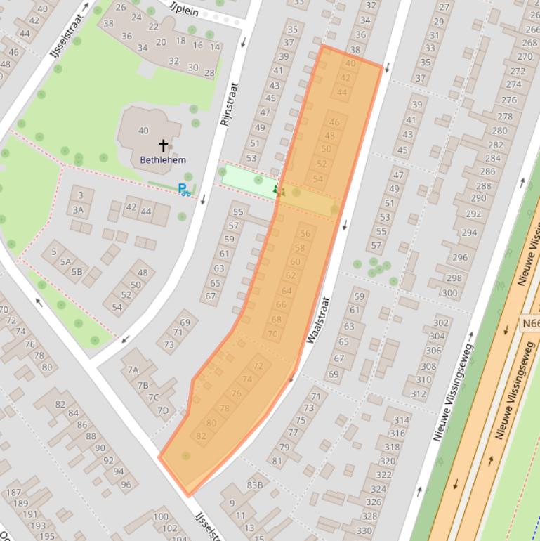 Kaart van postcodegebied 4335KN.