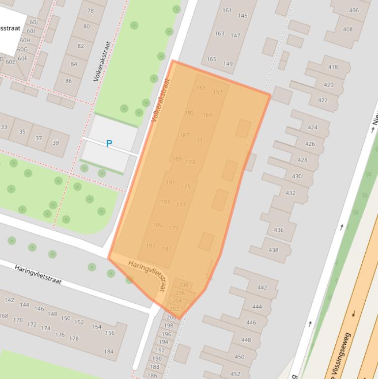 Kaart van postcodegebied 4335VH.