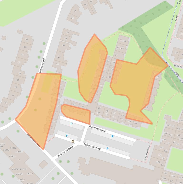 Kaart van postcodegebied 4337EK.