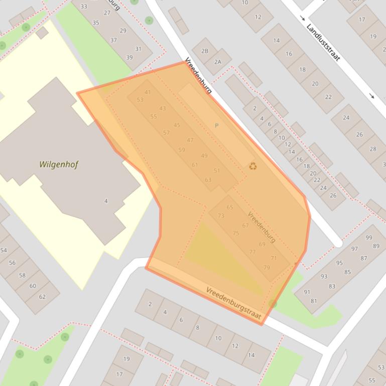 Kaart van postcodegebied 4337KG.