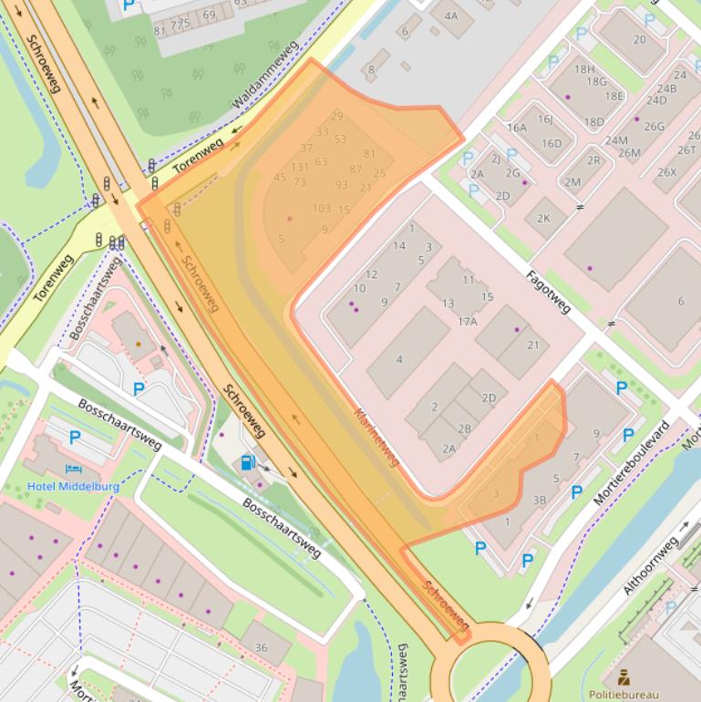 Kaart van postcodegebied 4337RB.