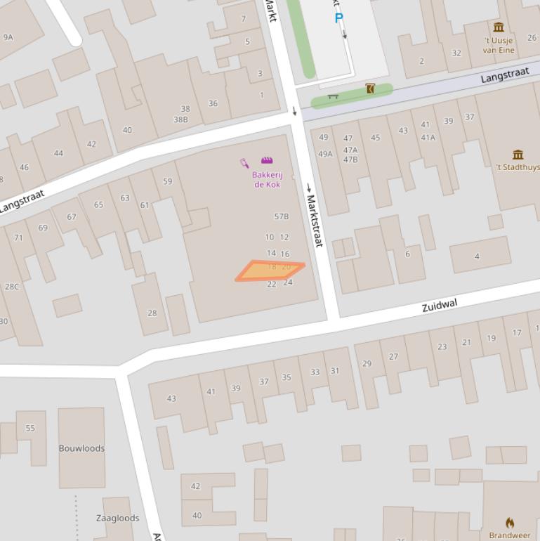 Kaart van postcodegebied 4341CM.