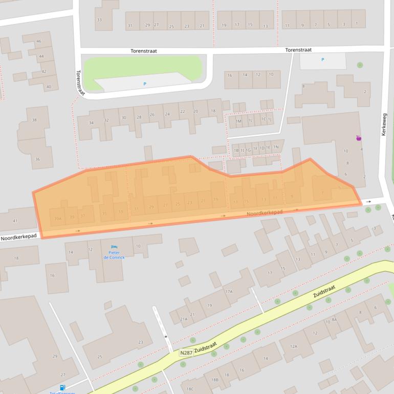 Kaart van postcodegebied 4361CH.