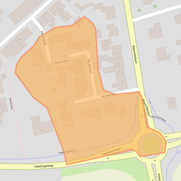 Kaart van postcodegebied 4363AG.