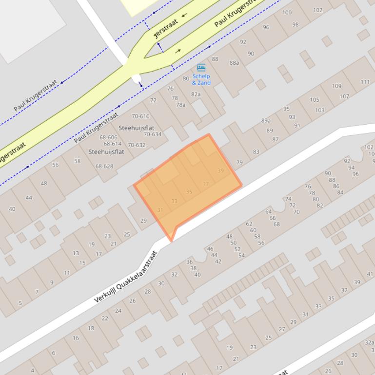 Kaart van postcodegebied 4381PK.