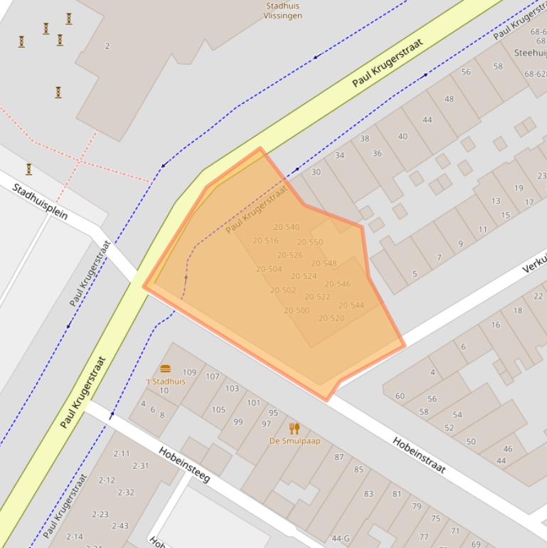 Kaart van postcodegebied 4381WD.