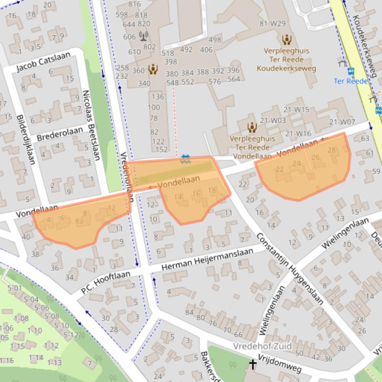 Kaart van postcodegebied 4382BX.