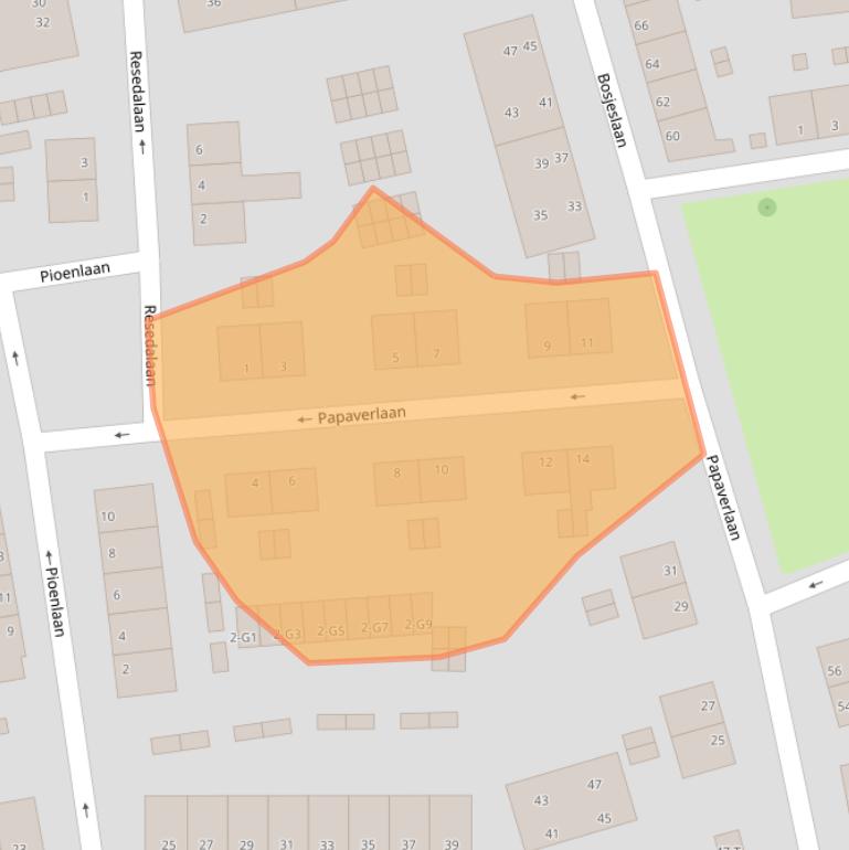 Kaart van postcodegebied 4382PM.