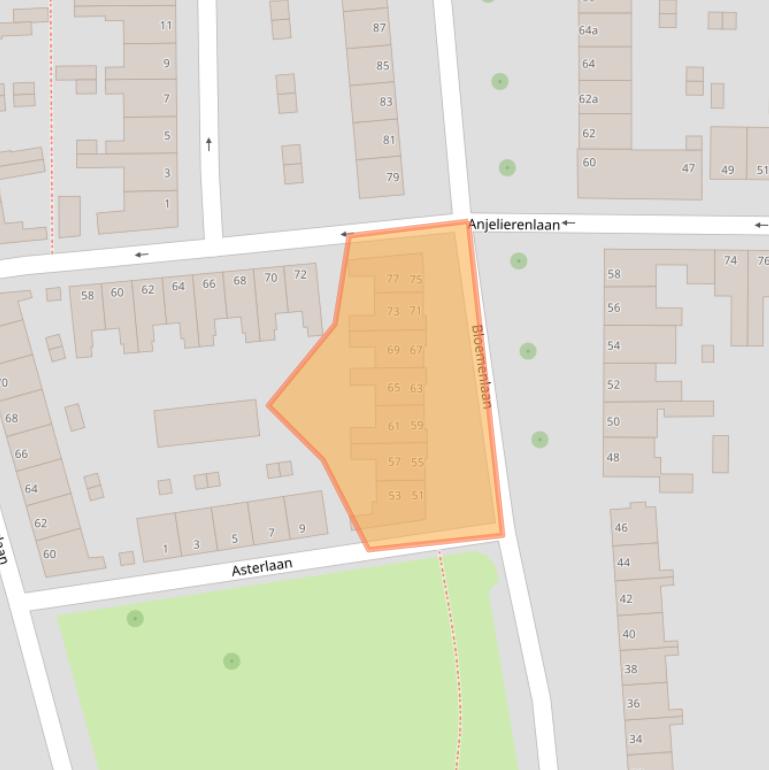 Kaart van postcodegebied 4382SE.