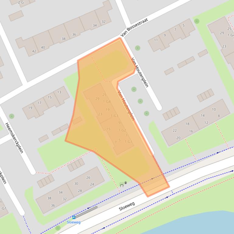 Kaart van postcodegebied 4384BC.