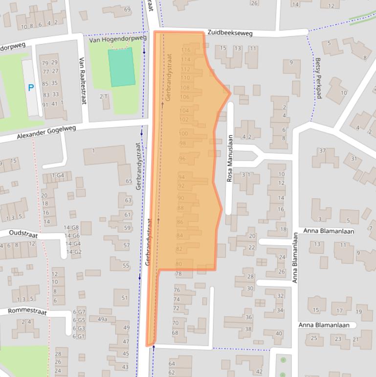 Kaart van postcodegebied 4384NK.