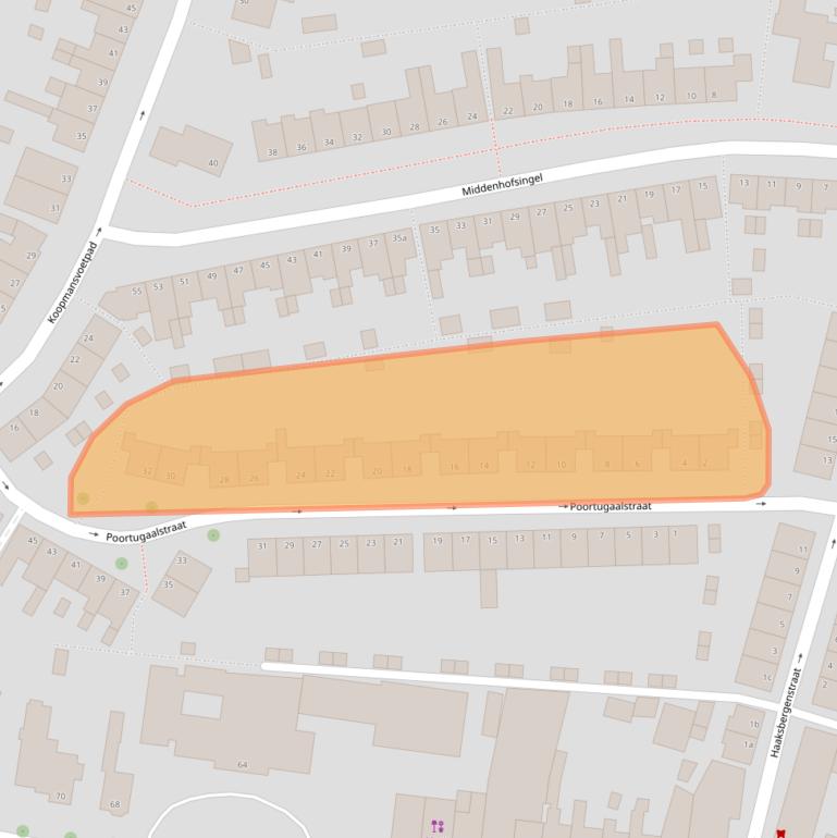 Kaart van postcodegebied 4388AX.