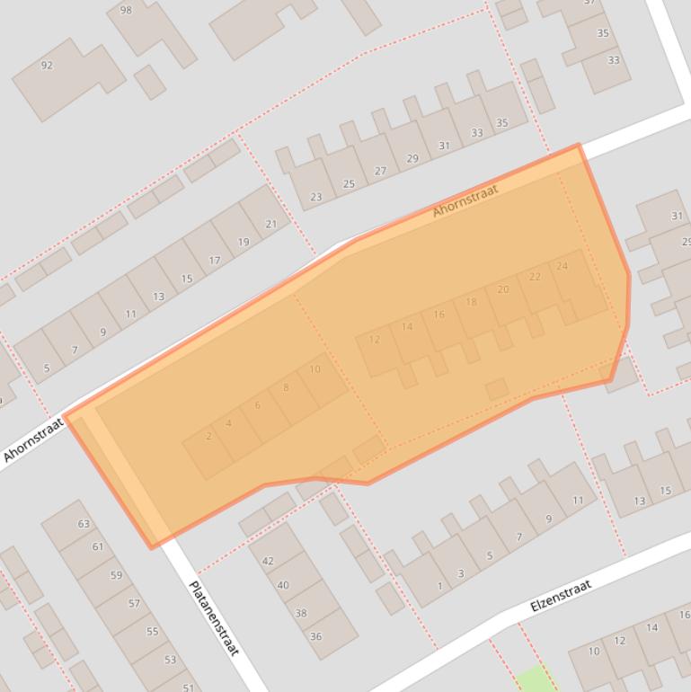 Kaart van postcodegebied 4388PS.