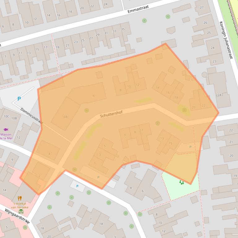 Kaart van postcodegebied 4401CP.