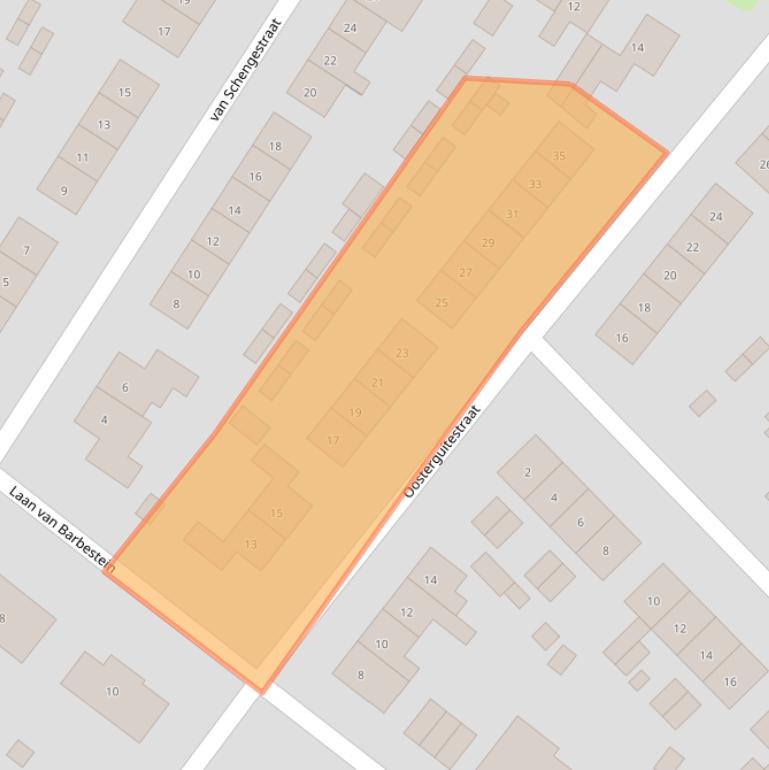 Kaart van postcodegebied 4451AN.