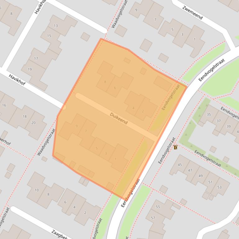 Kaart van postcodegebied 4451EJ.