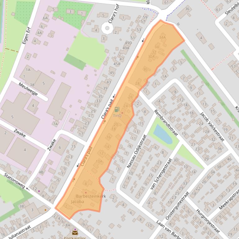 Kaart van postcodegebied 4451HD.