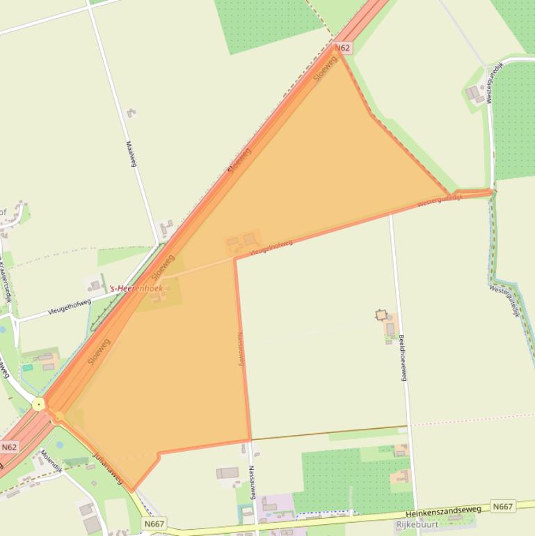 Kaart van postcodegebied 4453VD.