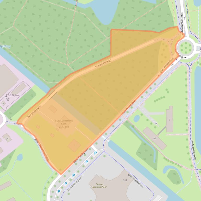 Kaart van postcodegebied 4462GD.