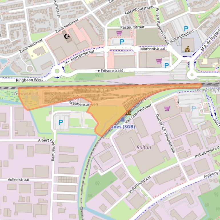 Kaart van postcodegebied 4462GM.