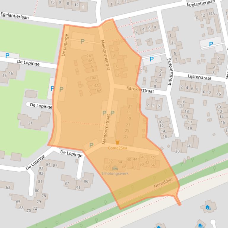 Kaart van postcodegebied 4506KG.