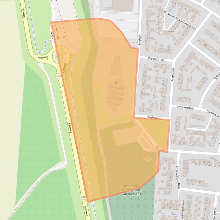 Kaart van postcodegebied 4511HH.