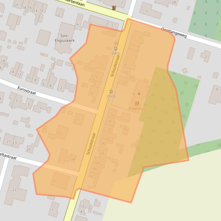 Kaart van postcodegebied 4513AR.