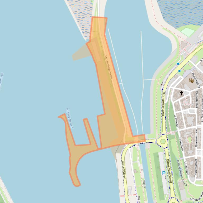 Kaart van postcodegebied 4531DX.