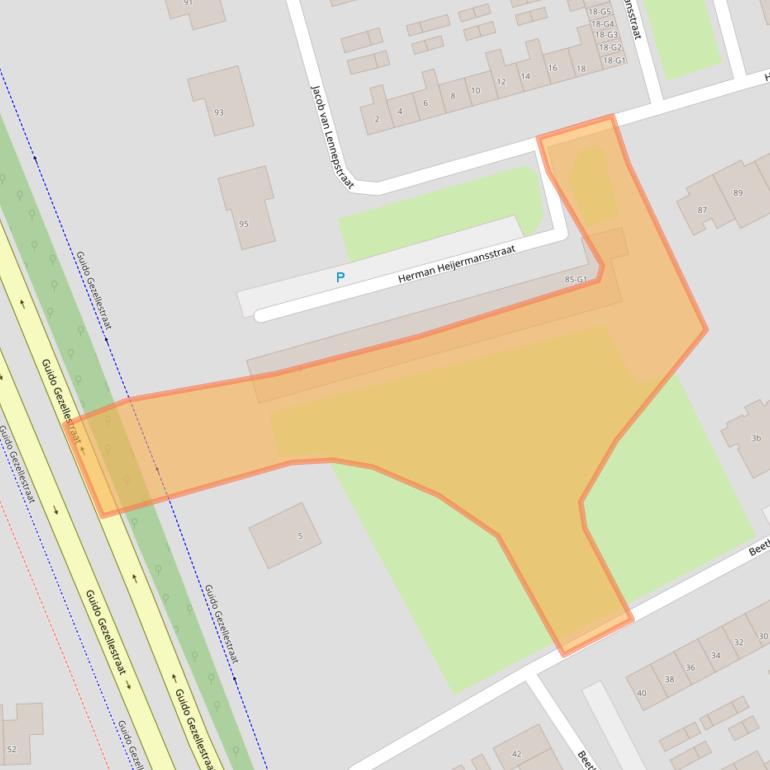 Kaart van postcodegebied 4532GJ.