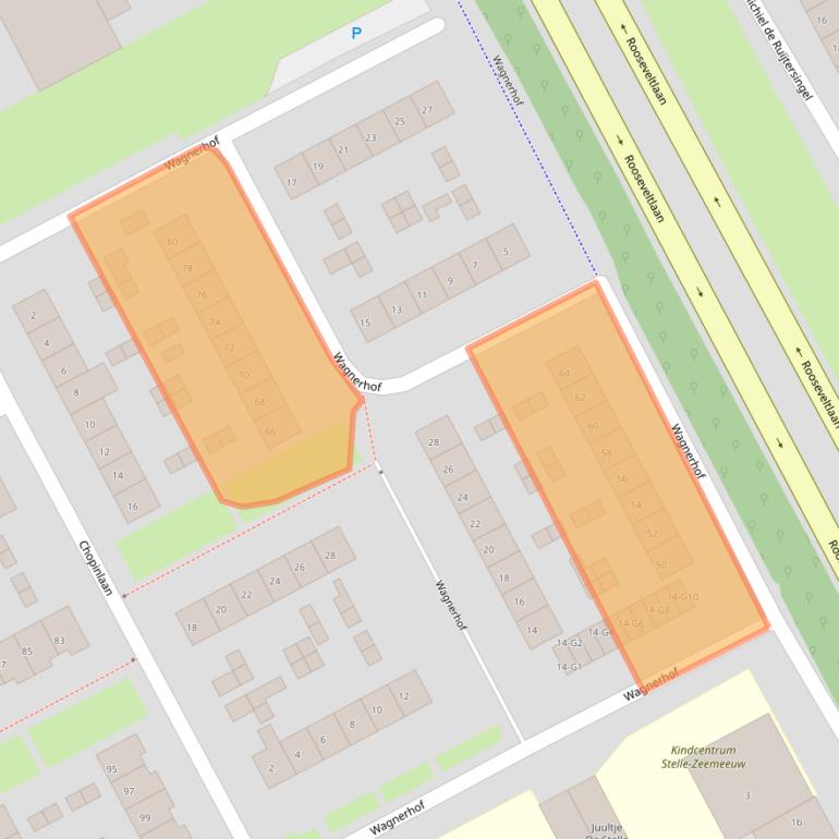 Kaart van postcodegebied 4536BS.