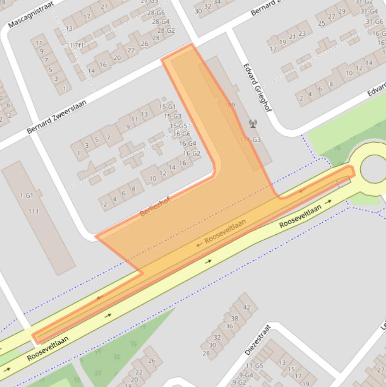 Kaart van postcodegebied 4536ER.