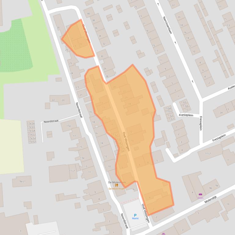 Kaart van postcodegebied 4542CA.