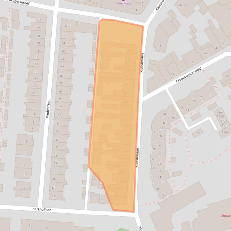 Kaart van postcodegebied 4551BA.