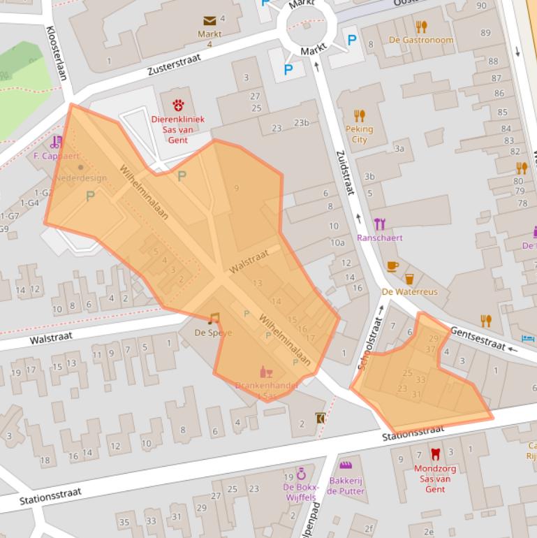 Kaart van postcodegebied 4551EP.