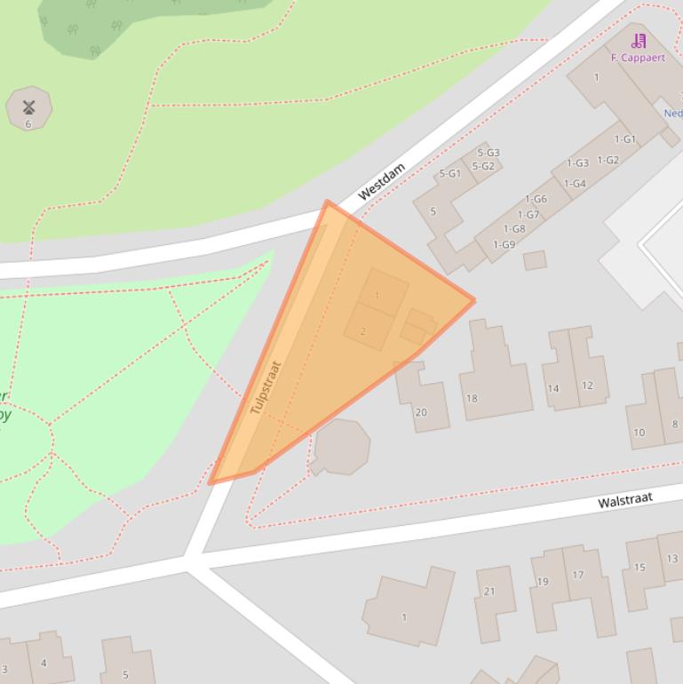 Kaart van postcodegebied 4551EV.