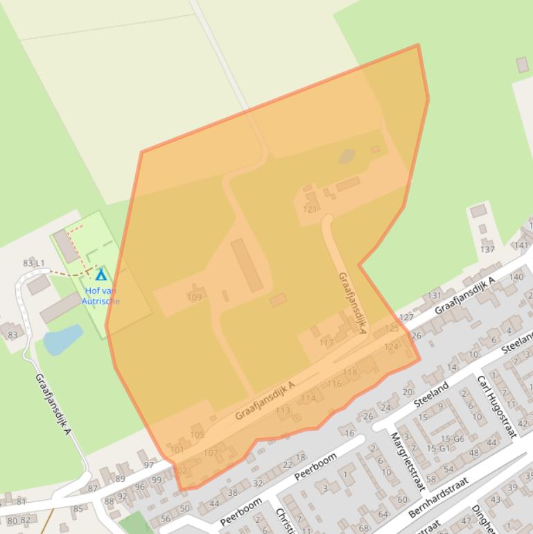 Kaart van postcodegebied 4554AJ.