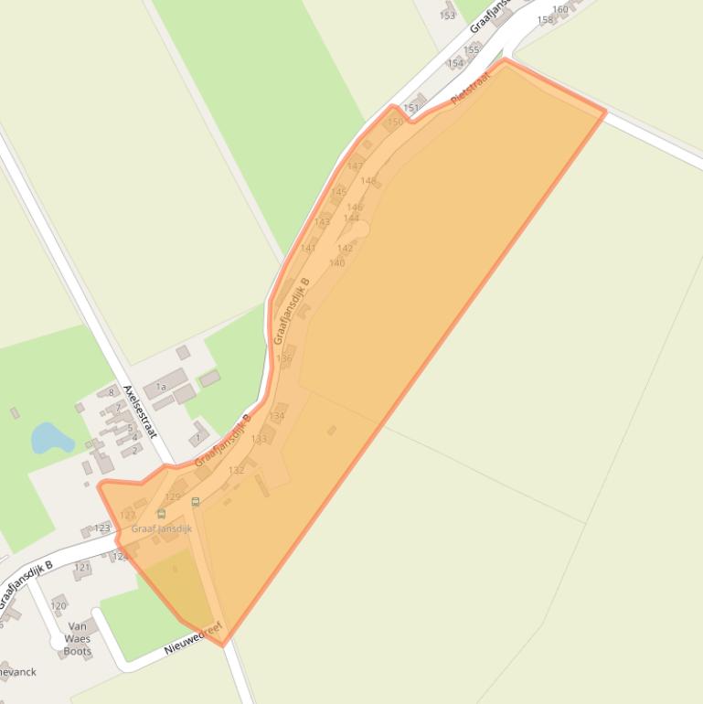 Kaart van postcodegebied 4554LC.