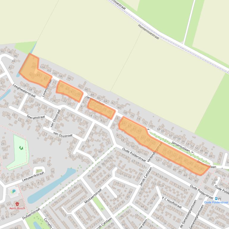 Kaart van postcodegebied 4561NL.