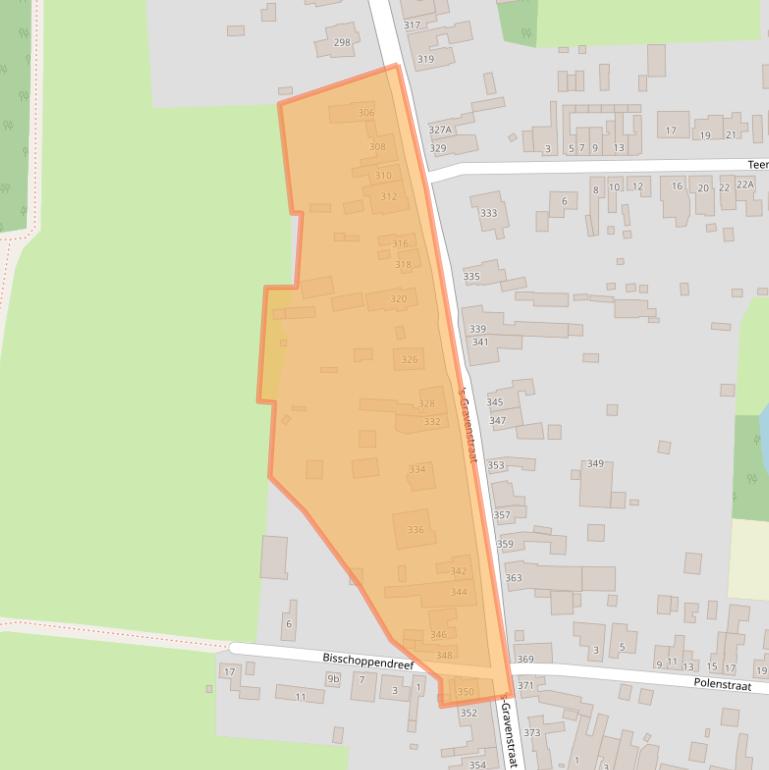 Kaart van postcodegebied 4567AS.